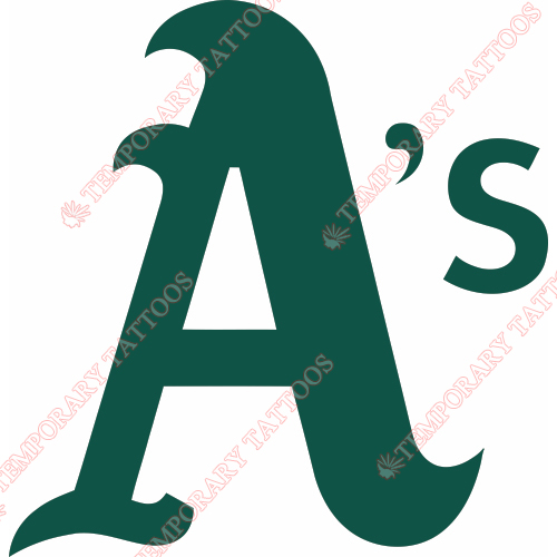Oakland Athletics Customize Temporary Tattoos Stickers NO.1800